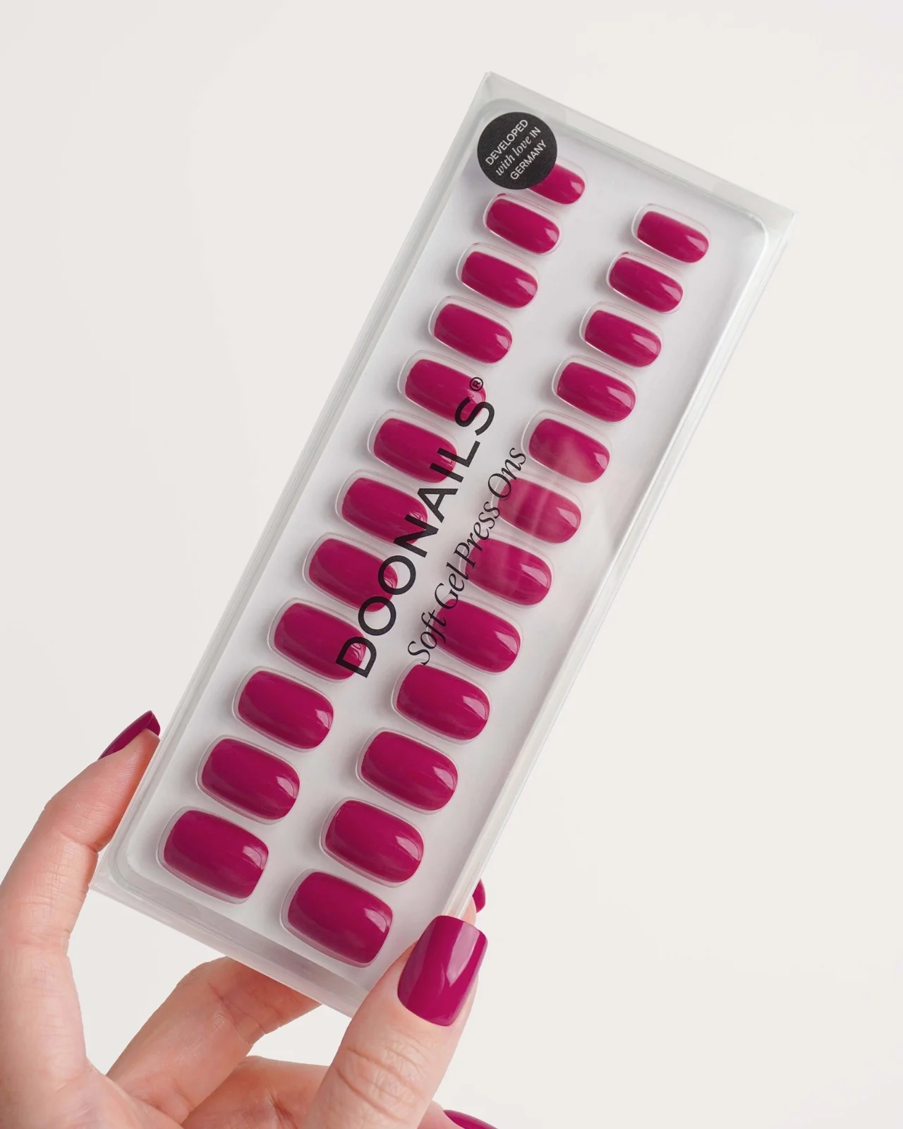 Acai Berry Short Square Soft Gel Press Ons - Image 3