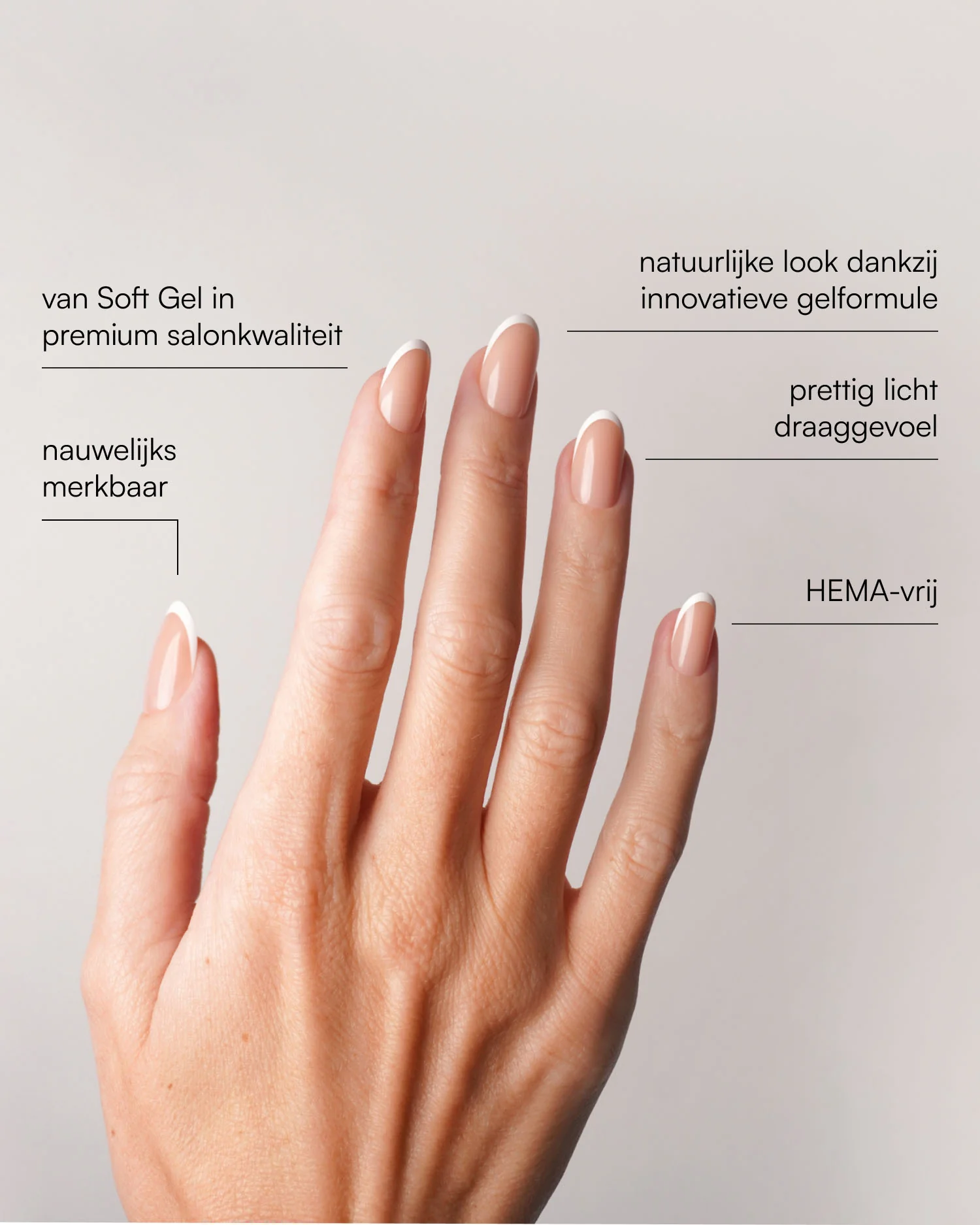 Classic French Medium Round Soft Gel Press Ons - Image 3