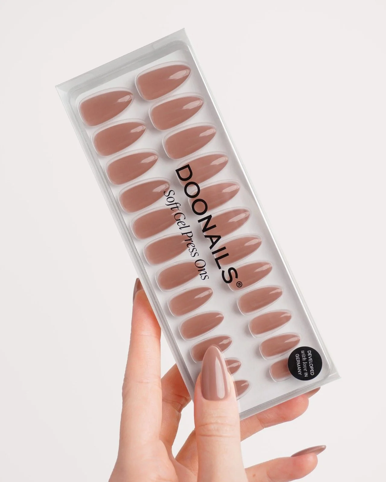Espresso Medium Almond Soft Gel Press Ons - Image 3
