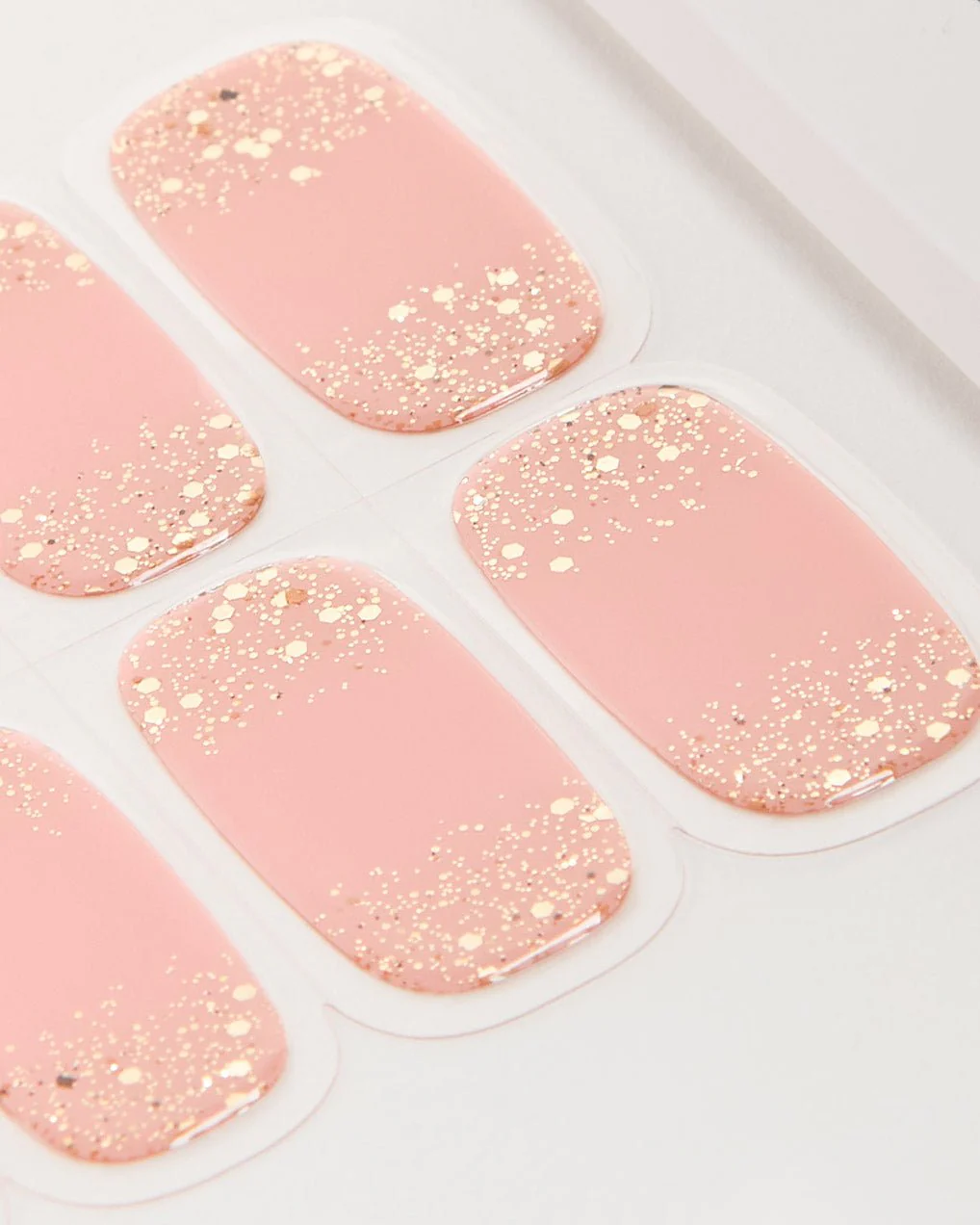 Gold Glitter Ombre Gel Strips - Image 4