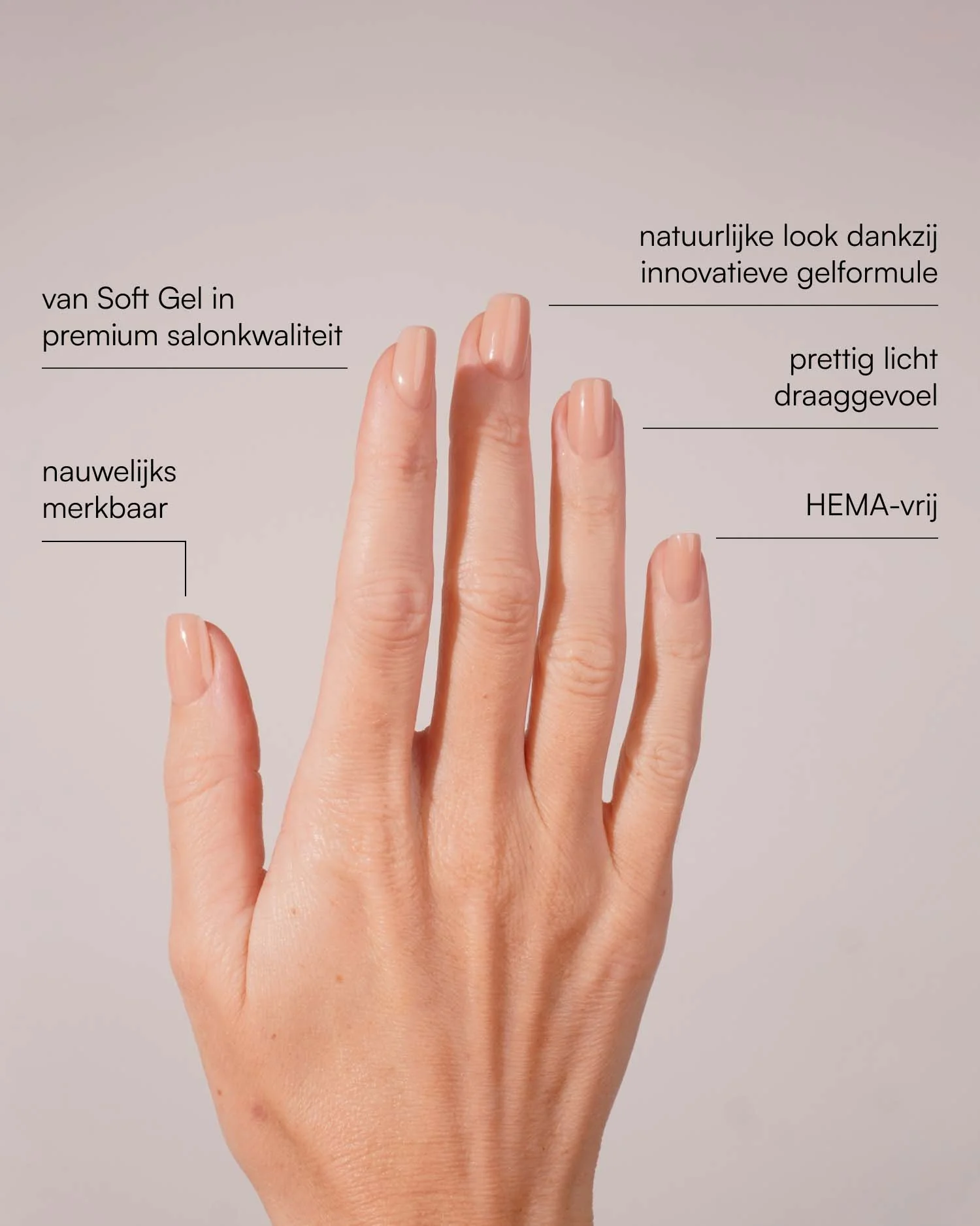 Latte Short Square Soft Gel Press Ons - Image 3