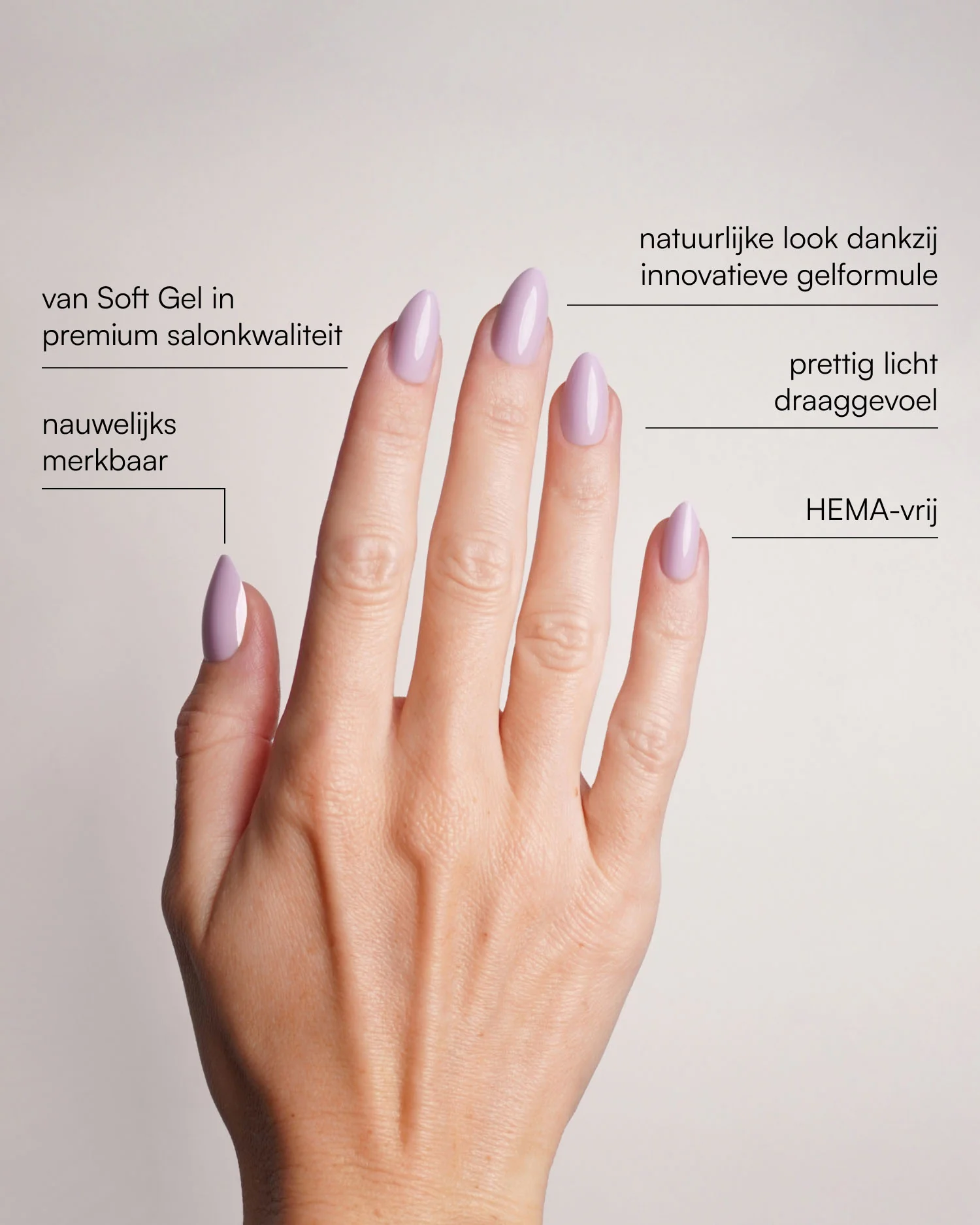 Lavender Mist Short Almond Soft Gel Press Ons - Image 3