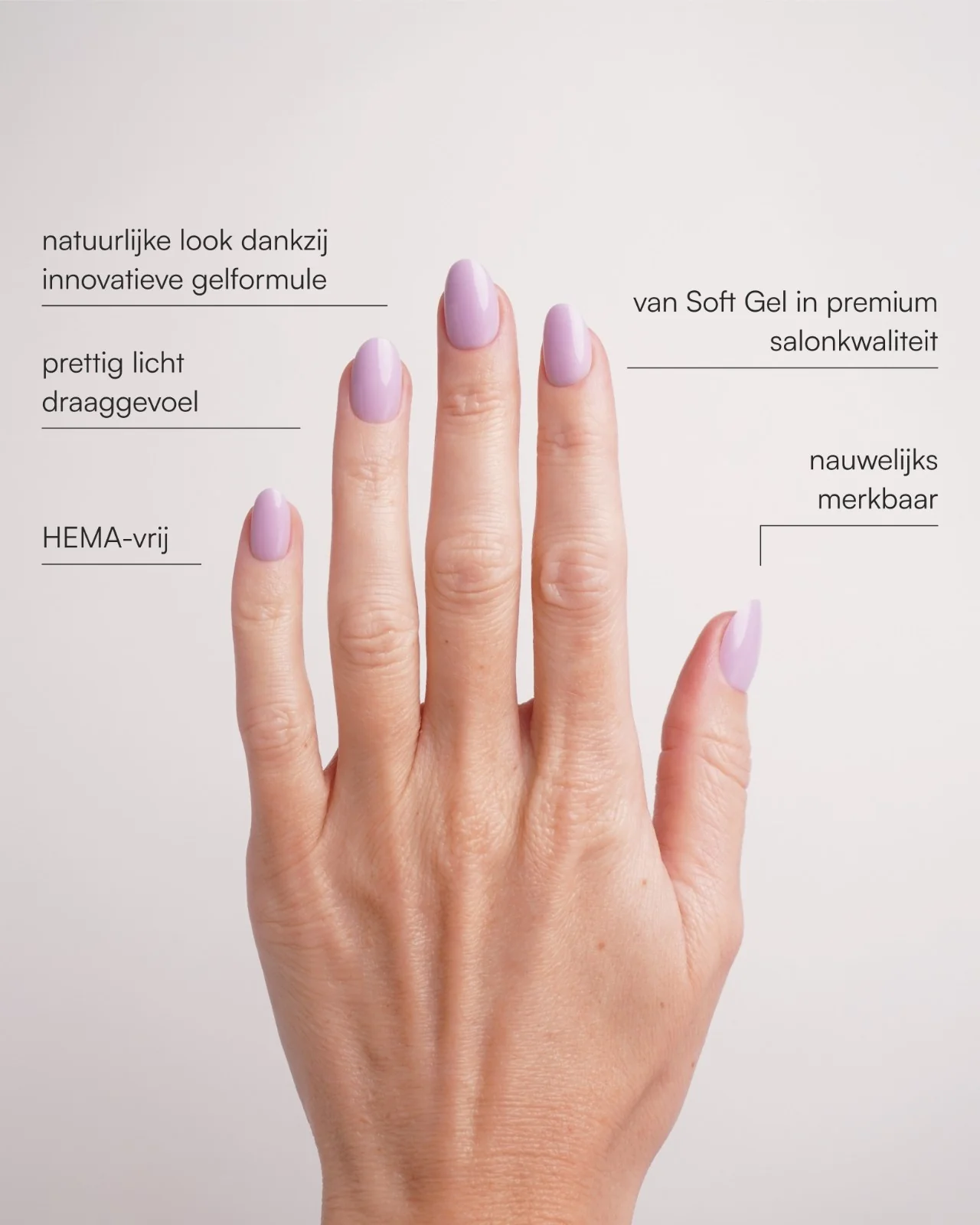 Lavender Mist Short Round Soft Gel Press Ons - Image 3