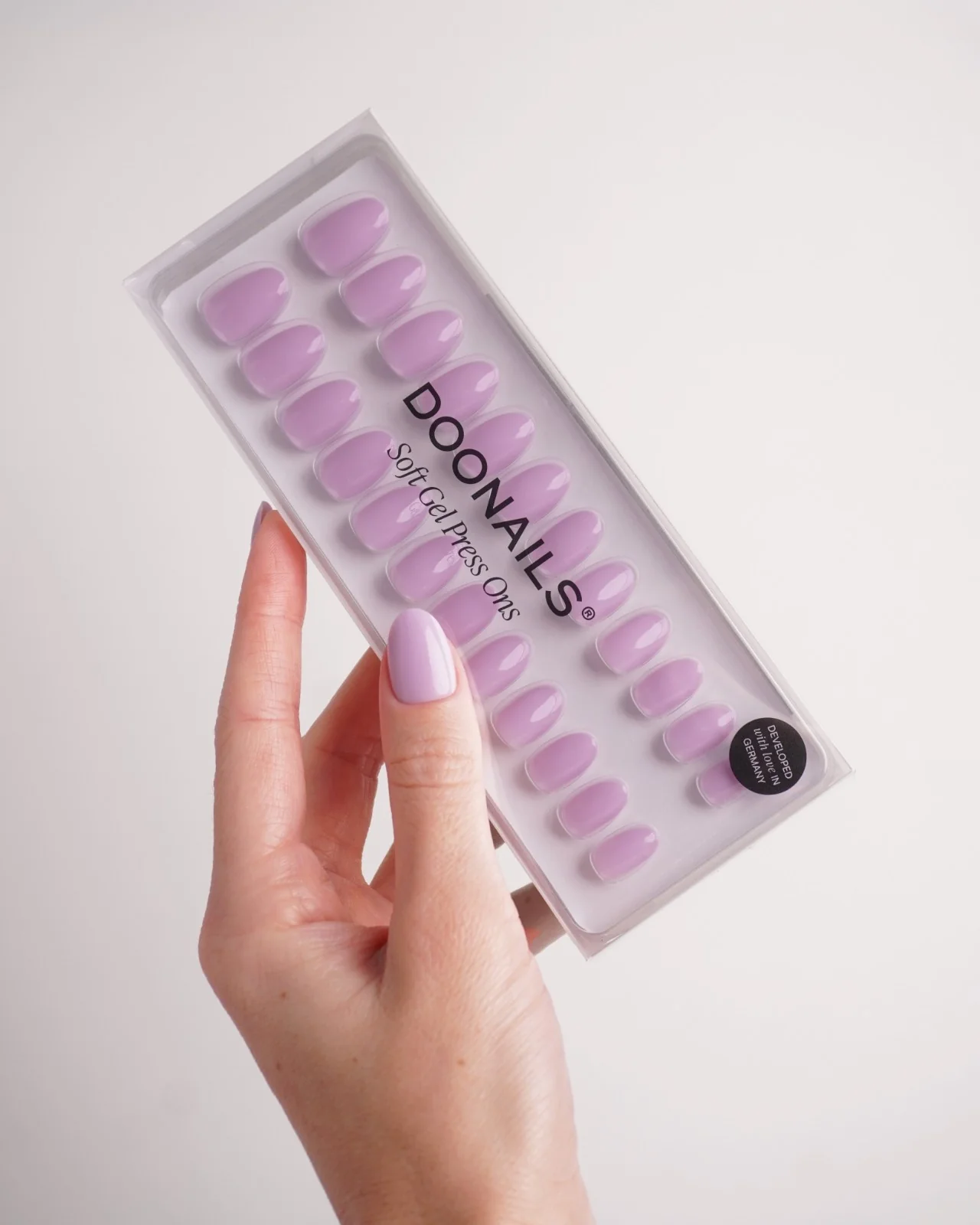 Lavender Mist Short Round Soft Gel Press Ons - Image 4