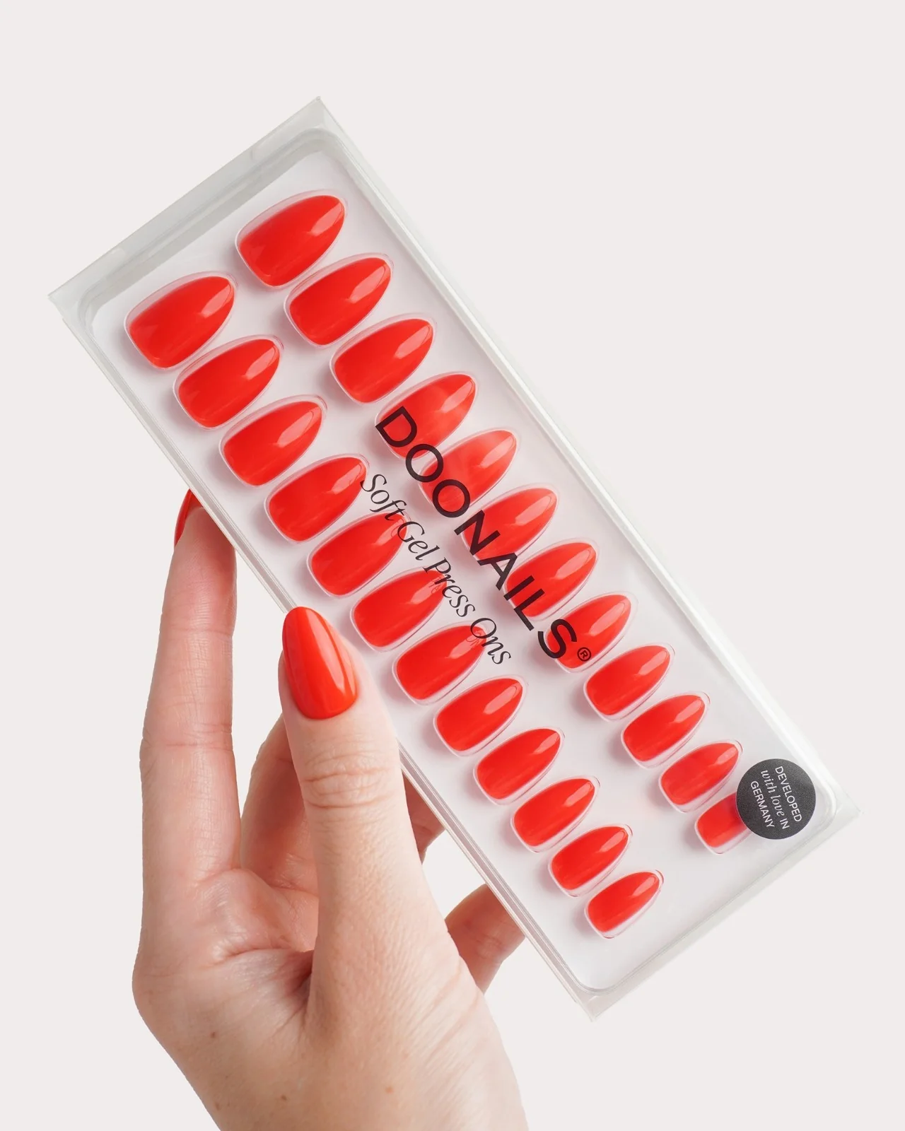 On Fire Short Almond Soft Gel Press Ons - Image 3