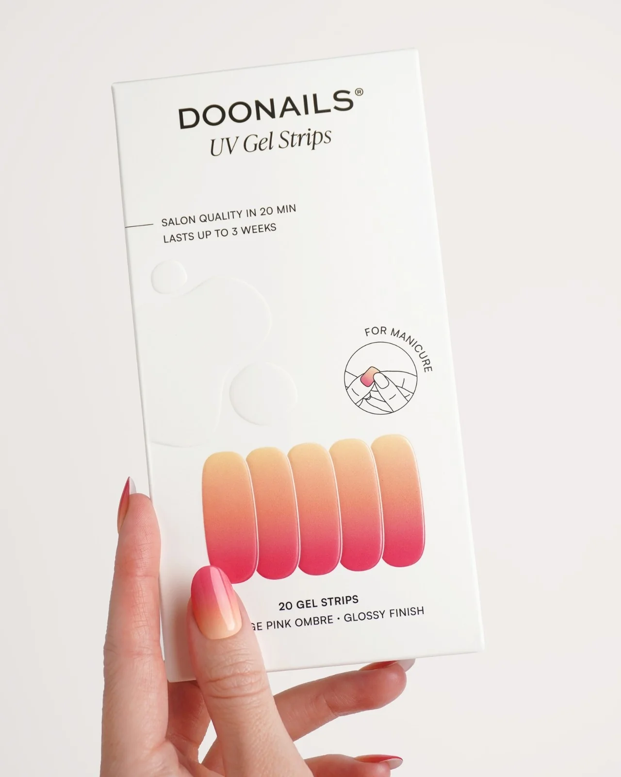 Orange Pink Ombre Gel Strips - Image 3