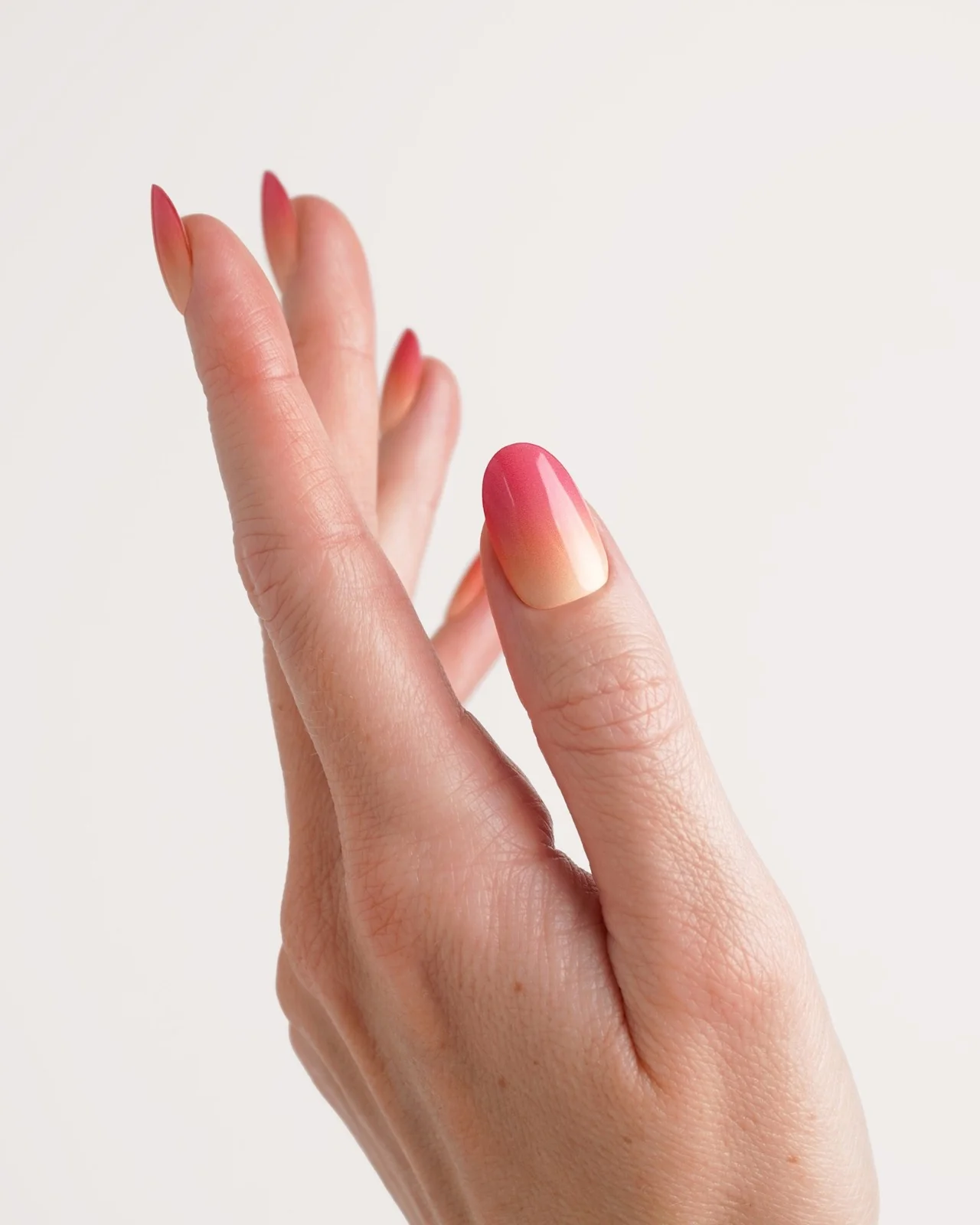Orange Pink Ombre Gel Strips - Image 4