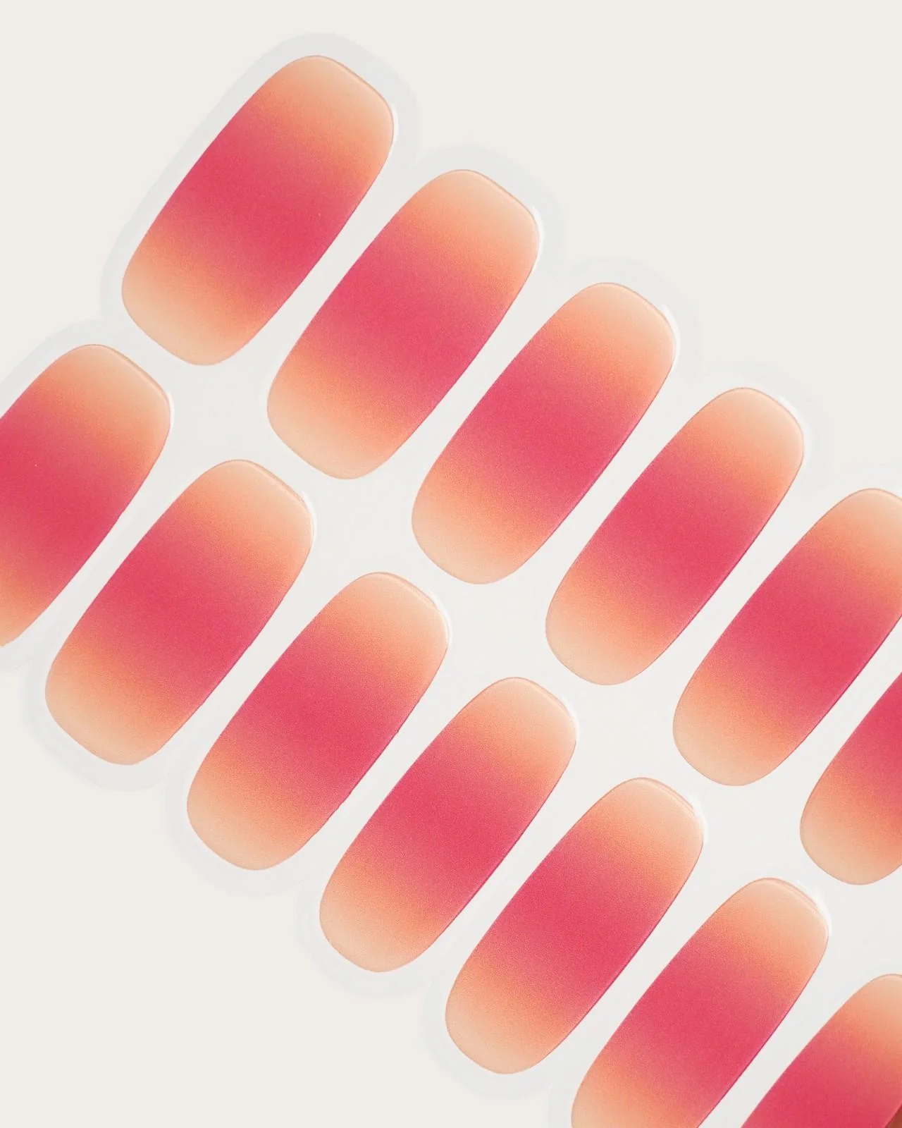 Orange Pink Ombre Gel Strips - Image 5