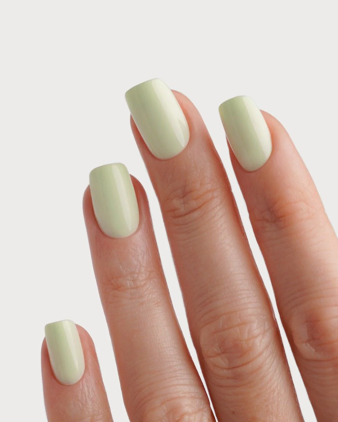 Pistachio Short Square Soft Gel Press Ons - Image 2