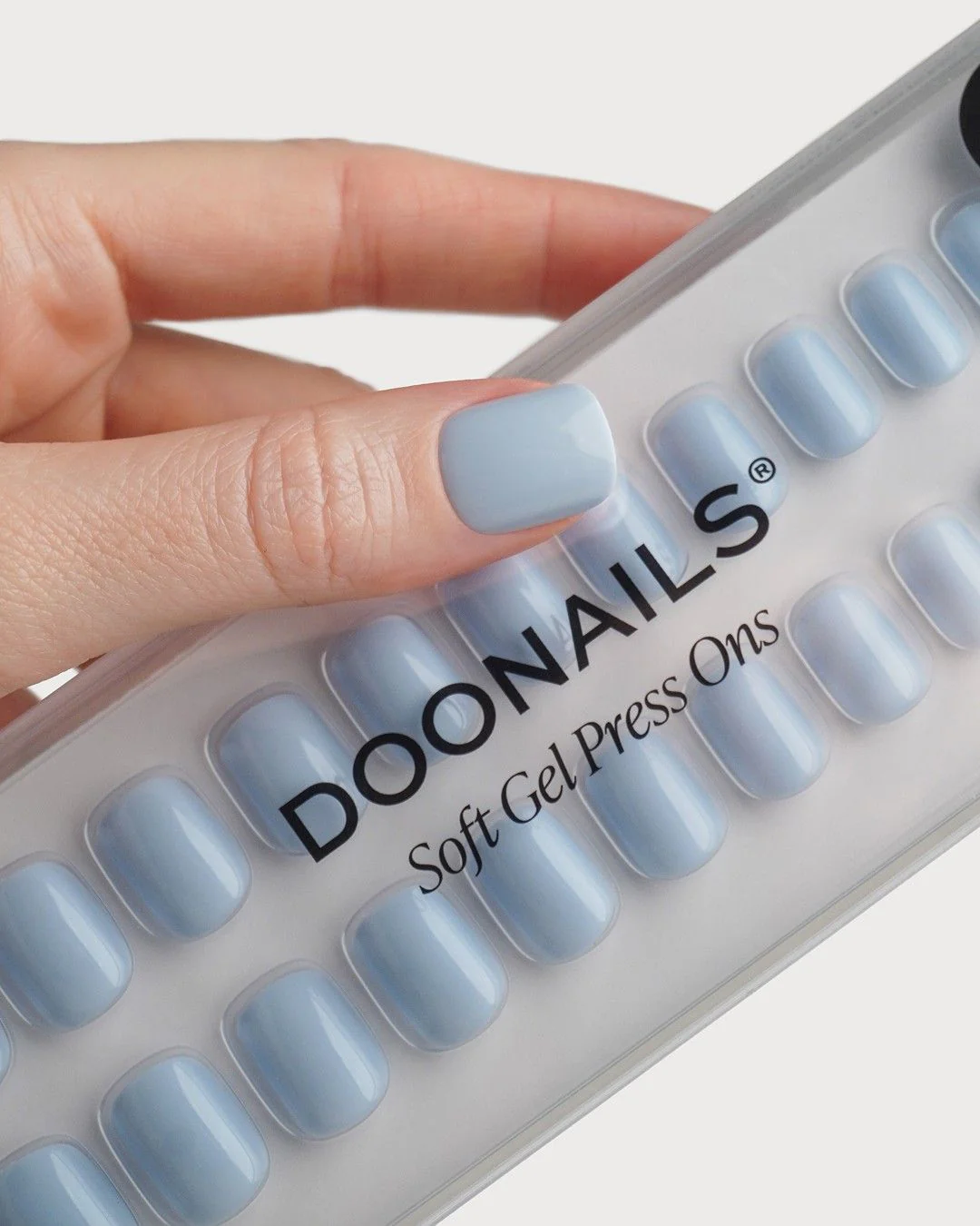 Powder Blue Extra Short Square Soft Gel Press Ons - Image 5