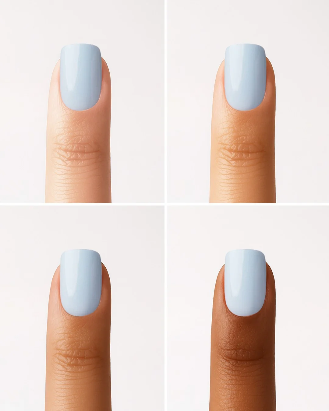 Powder Blue Extra Short Square Soft Gel Press Ons - Image 6