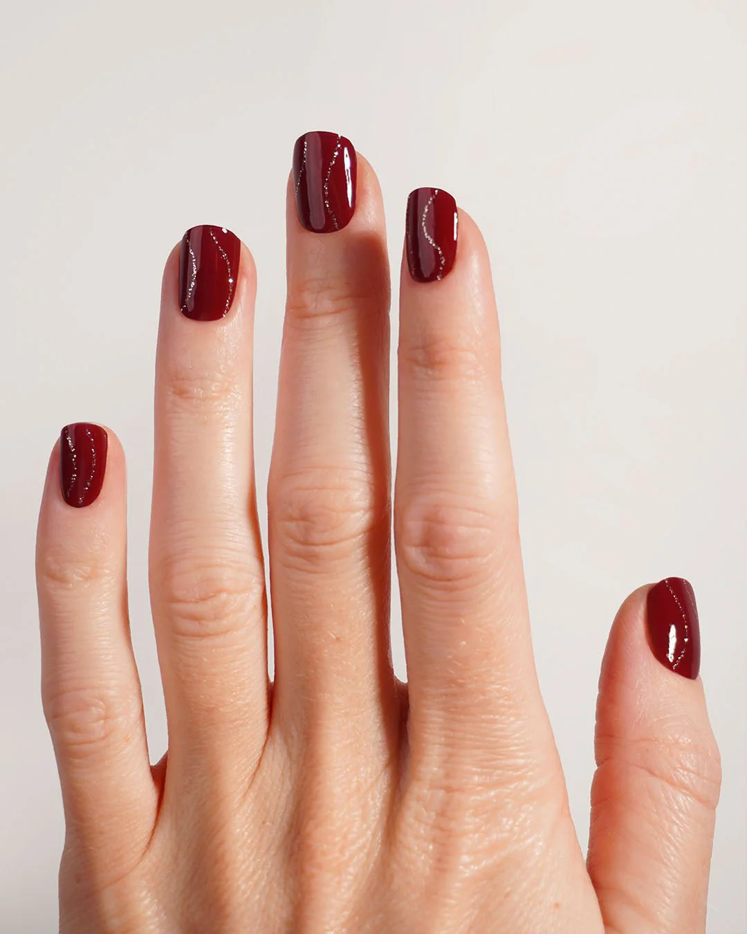 Red Glitter Swirl Gel Strips - Image 2