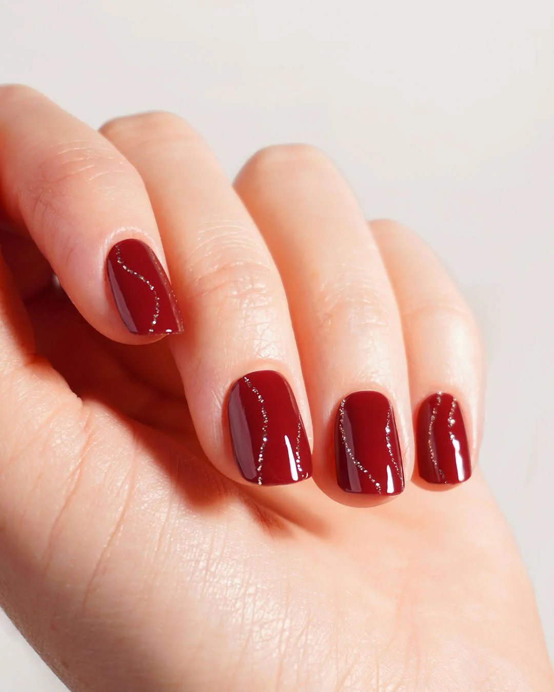 Red Glitter Swirl Gel Strips - Image 4