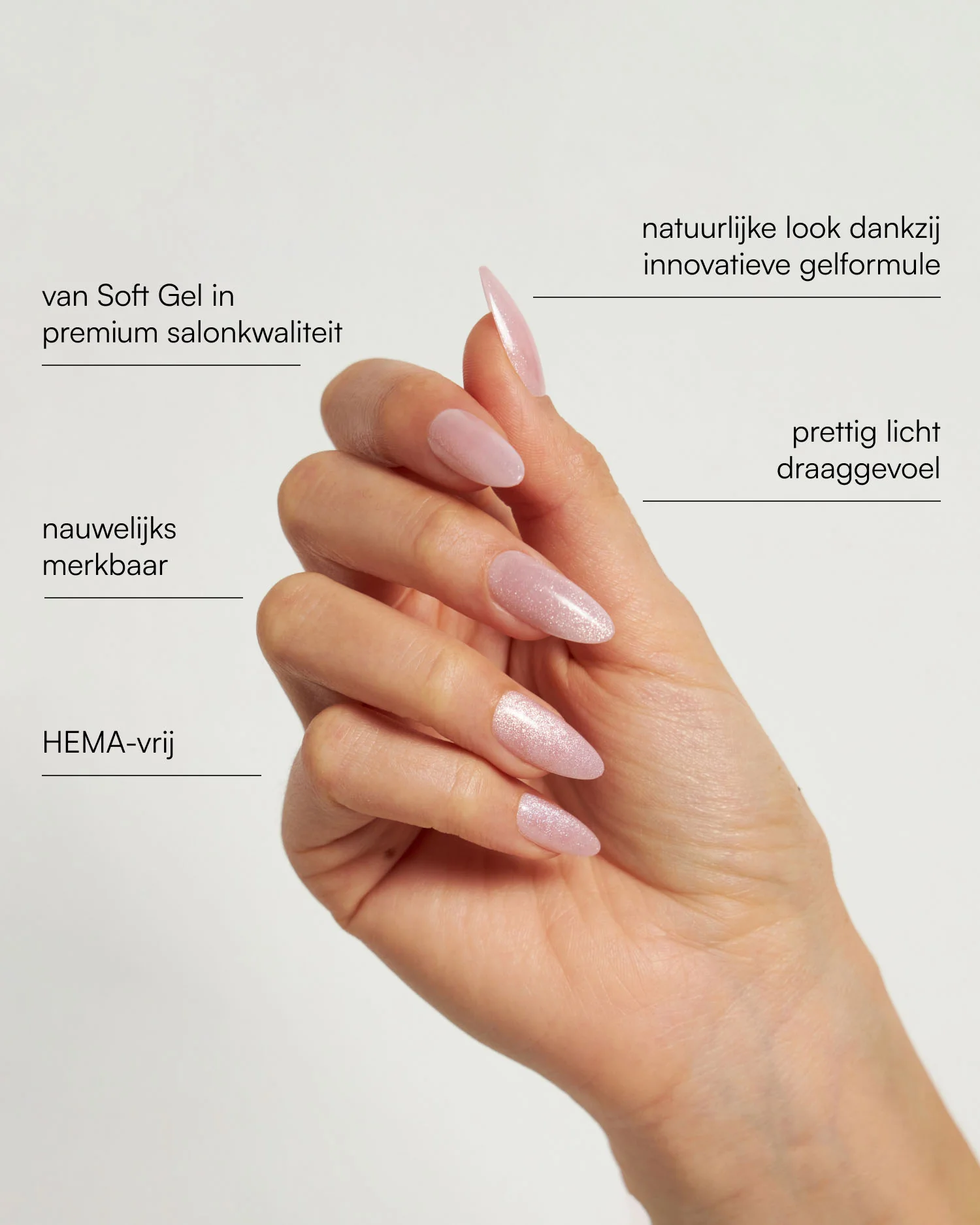 Rose Cat Eye Medium Almond Soft Gel Press Ons - Image 3