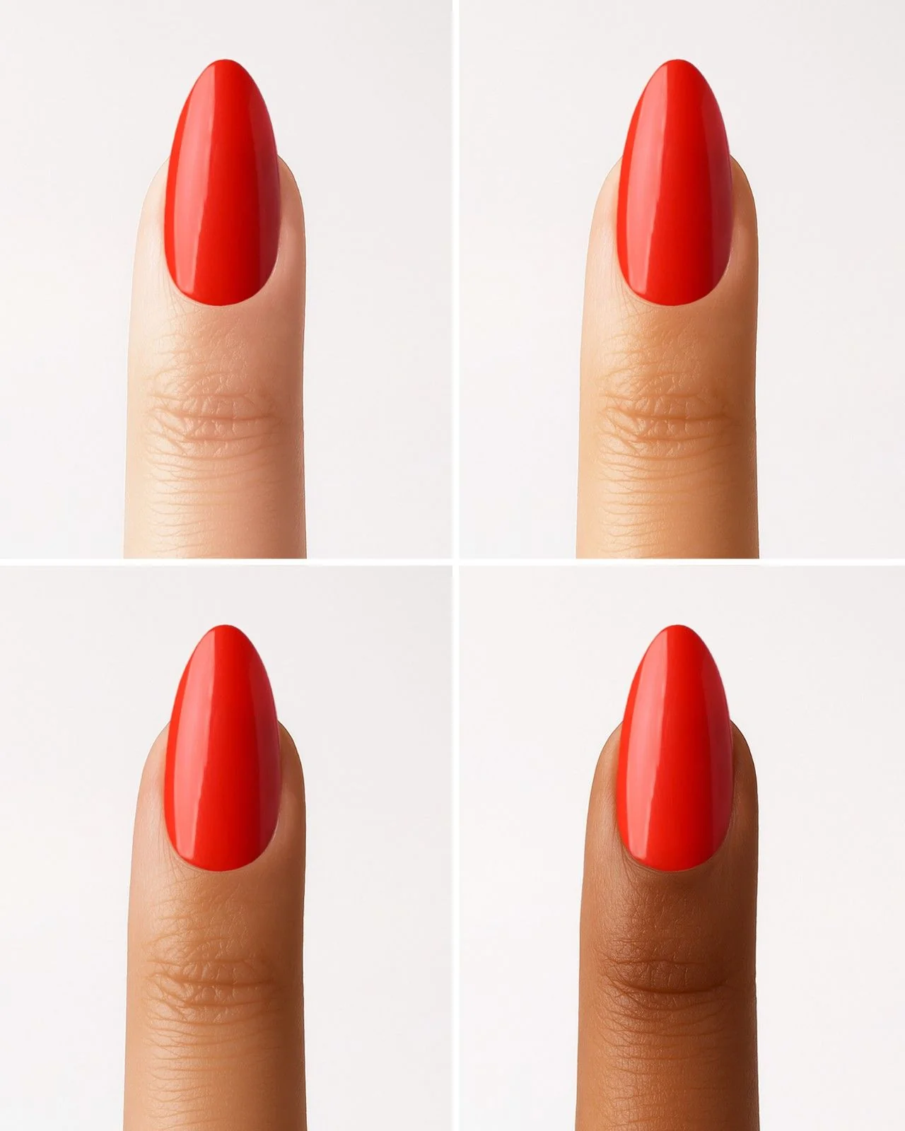 Rose Red Medium Almond Soft Gel Press Ons - Image 6