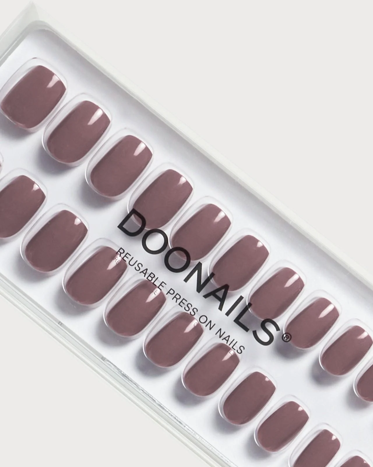 Silent Night Mauve Short Square Soft Gel Press Ons - Image 5