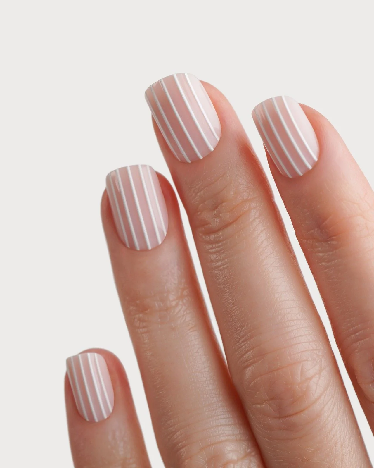 Limited Edition Strawberry Stripes Extra Short Square Soft Gel Press Ons - Image 2