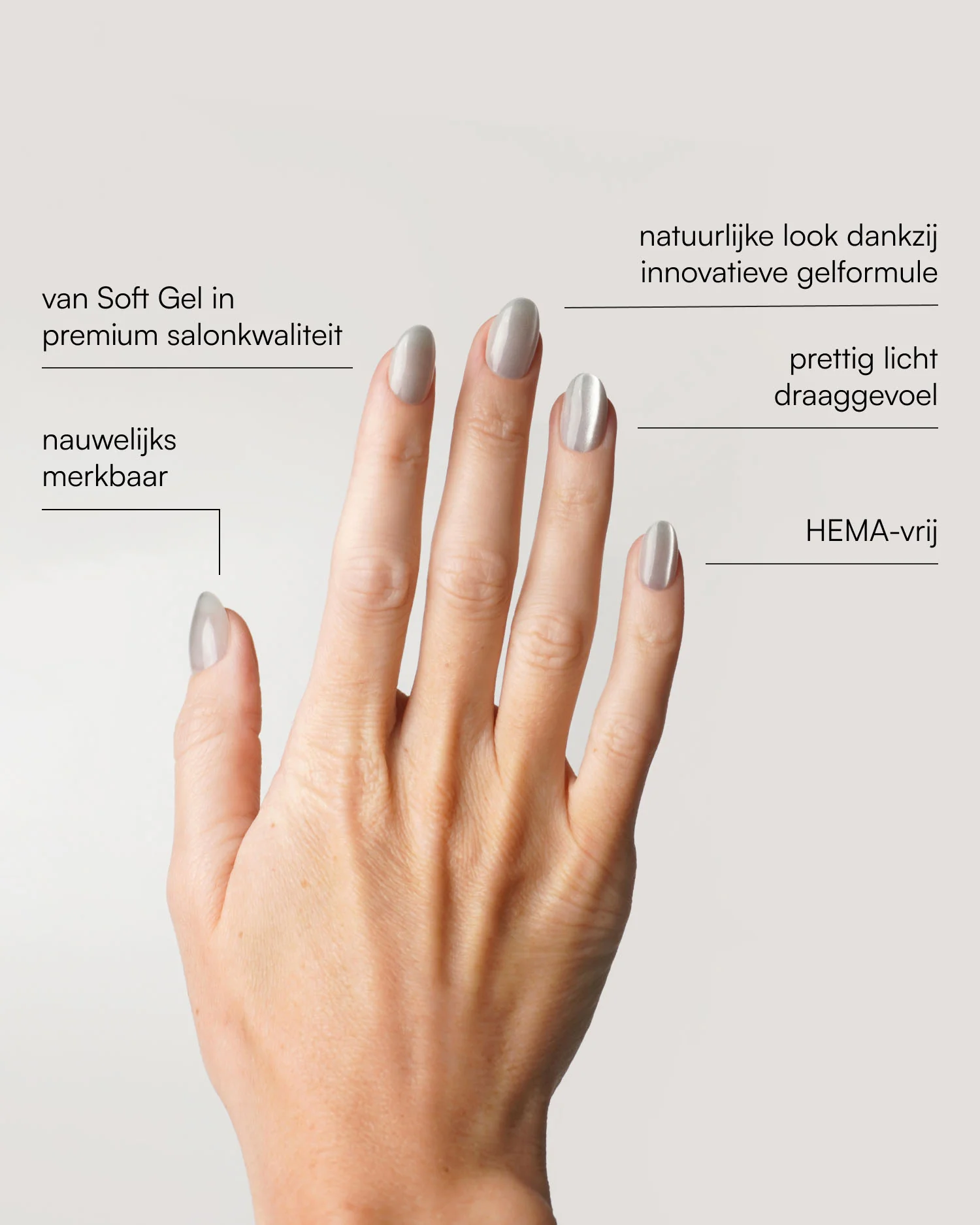 White Cat Eye Short Round Soft Gel Press Ons - Image 3